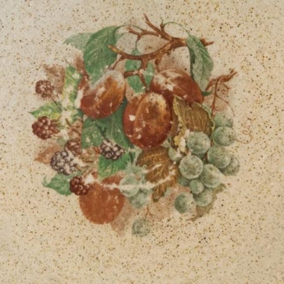 Monroe Salt Works Green Grapes, Peachers and Blackberres Large Dinner Plate No2 - Picture 2 of 3